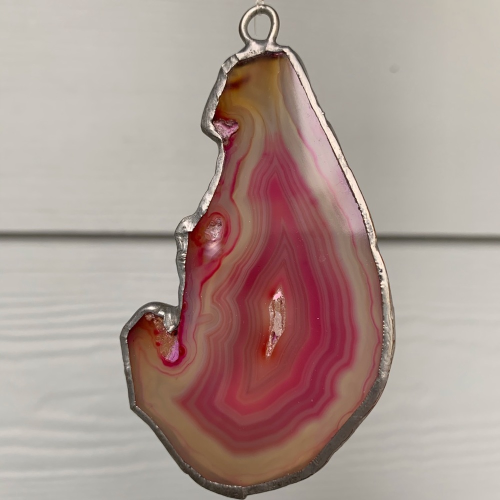 Sun-Catcher Geo-Stone S Ring Purple/Agate
